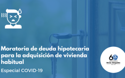 Moratoria de deuda hipotecaria para la adquisición de vivienda habitual