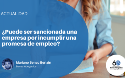 ¿Puede ser sancionada una empresa por incumplir una promesa de empleo?