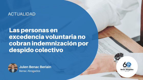 indemnización por despido colectivo a las personas en excedencia voluntaria